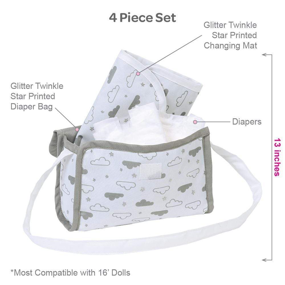 Adora Baby Doll Best Diaper Bag - Twinkle Stars, Baby Doll Accessories