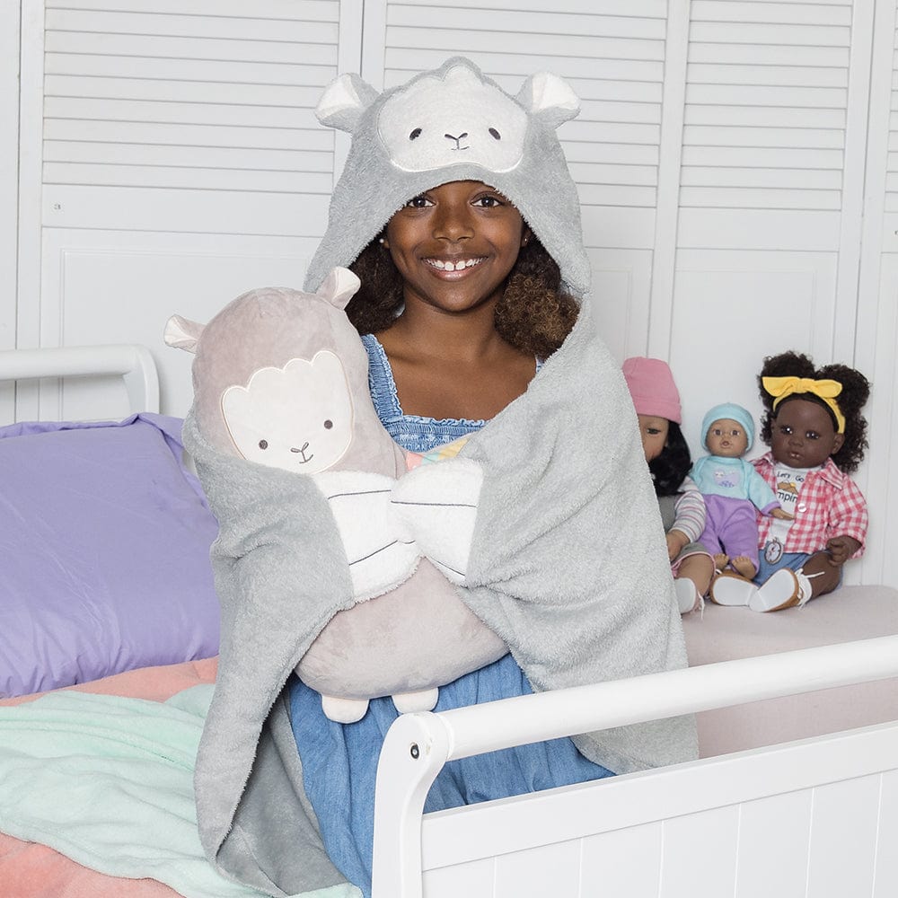 Adora Wearable Blanket Hoodie for Kids - Snuggle & Glow Llama Blanket 