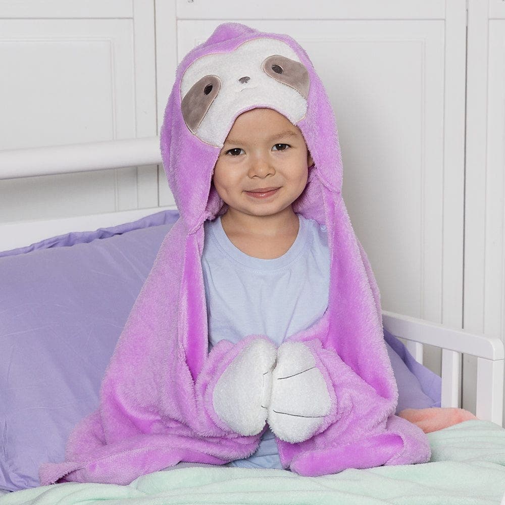 Adora Wearable Blanket Hoodie for Kids Snuggle Glow Sloth Blanket