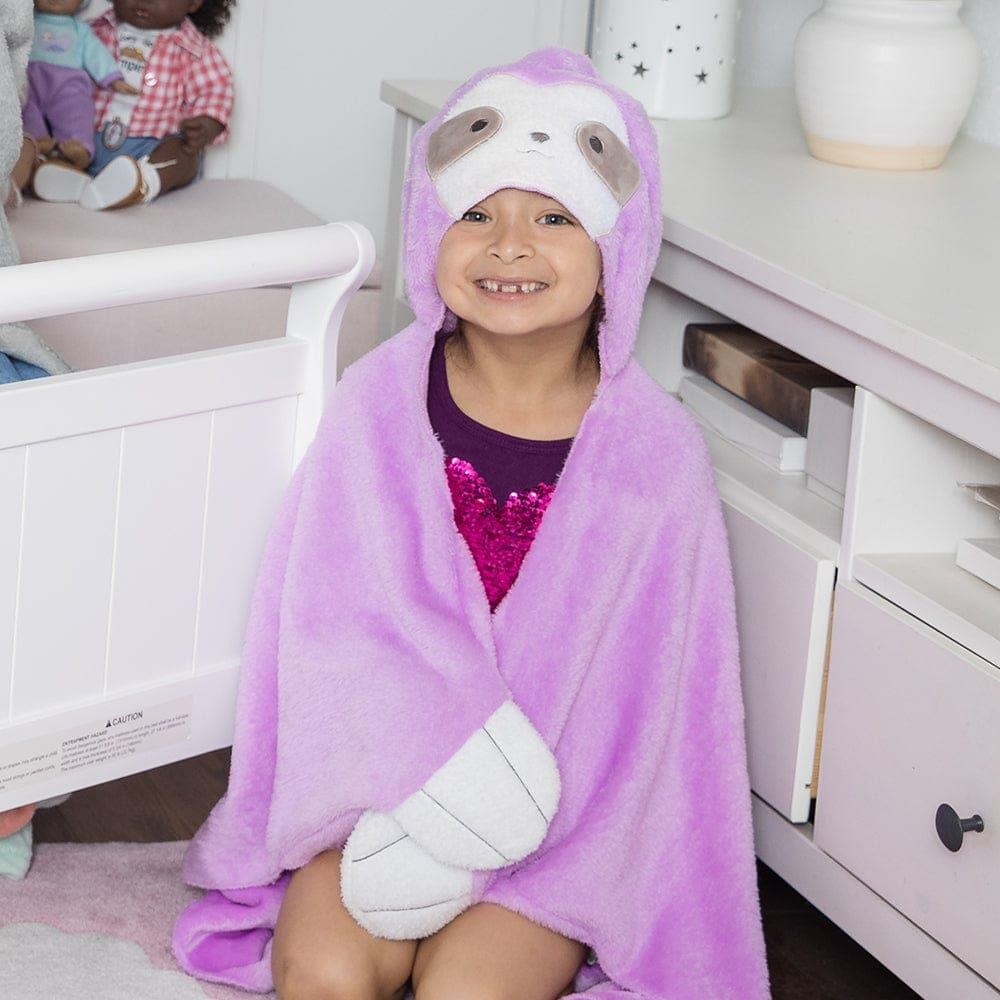 Adora Wearable Blanket Hoodie for Kids - Snuggle & Glow Sloth Blanket 